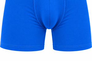 Calzoncillos bóxer azules de punto para hombre, ropa interior cómoda de tiro medio - Product Image 6