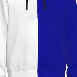 Sweat-shirts B2B personnalisables avec logos bleus et blancs pour sororités et fraternités, en molleton de coton, décontractés, pour l'automne, coupe classique, avec poches - Product Image 4