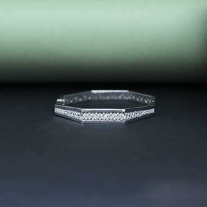 Geometric 925 silver chain Minimalist design link <b>bracelet</b> Unisex everyday wear - Product Image 1