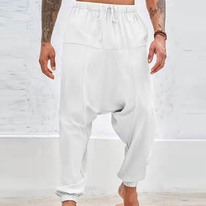 Pantalon Harem pour homme, coupe ample, jambes larges, confortable, tissu respirant, parfait pour le streetwear, les voyages et les tenues décontractées - Product Image 1