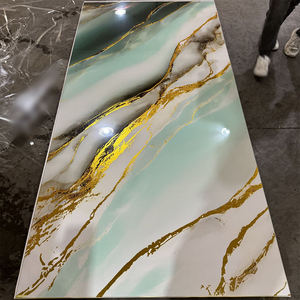 Panneaux de marbre PVC de décoration intérieure de luxe Panneau mural en marbre plastique UV Panneau mural étanche Feuille de marbre UV - Product Image 1