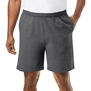 Shorts décontractés en coton pour hommes, taille élastique, couleur unie, shorts de détente d'été, logo personnalisé, vente en gros d'usine OEM - Product Image 5