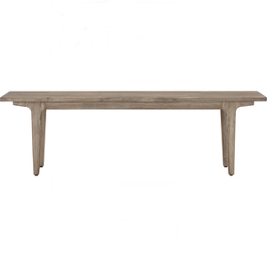 Banco de Comedor de Diseño Moderno con Estructura de Madera Maciza y Asiento Acolchado de Tela Gris para Comedor y Pasillo - Product Image 2