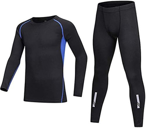 Oferta Especial: Conjunto de Camiseta de Manga Larga y Leggings de Compresión para Hombre y Mujer, con Logotipo Personalizado, Transpirable, Antibacterial y de Secado Rápido - Product Image 2