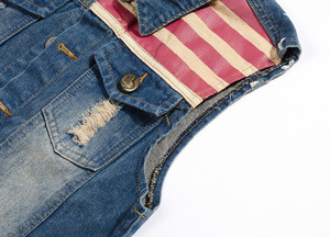 Pearl Beaded <b>Women</b>’s Denim Vest – Luxury Sleeveless Jean <b>Waistcoat</b> for Wedding & Events - Product Image 3