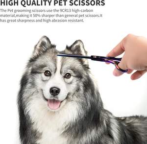 Juego de Tijeras Profesionales para Peluquería Canina de 8 Pulgadas, Acero Inoxidable Japonés 440C, Borde Semi-Convexo, 28 Dientes, Tensión Ajustable - Product Image 6