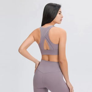OEM Women Gym Sportswear Women Sexy Sports Bras Active Sports Fitness Workout <b>Yoga</b> <b>Set</b> for Women leggings and matching bra - Product Image 5