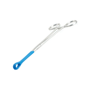 Pinces à éponges réutilisables 9,5 pouces droites, revêtement bleu, instrument chirurgical pour pansements, usage médical et hospitalier - Product Image 4
