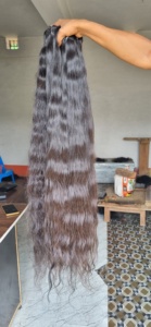 Belle trame de cheveux Remy indiens bouclés noirs épais sans enchevêtrement extensions de cheveux humains pour un look glamour - Product Image 3