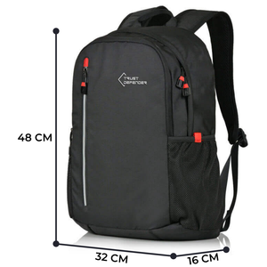 Waterproof Oxford Laptop <b>Backpack</b> with Zipper Closure and Mesh Side Pocket Unisex Casual Design for Work Travel 20-39L Capacity - Product Image 2