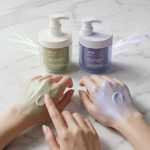 ขวดพลาสติก PET ทรงกระบอกสำหรับเครื่องสำอาง ขนาด 500 มล. 600 มล. สีเขียวขุ่นแบบลาเวนเดอร์ พร้อมหัวปั๊ม สำหรับบรรจุบัตเตอร์ทาตัว โลชั่นทาตัว และผลิตภัณฑ์ดูแลผิว - Product Image 2