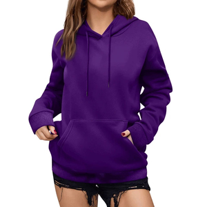<b>Top</b> Selling Women's <b>Navy</b> Blue Pullover Hoodie 2025 Winter Collection Long Sleeve Casual Sweatshirts with Pocket Hooded Collar - Product Image 3
