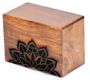 Handmade Wooden Christian Cremation Ashes Urn Customized Pet Funeral Urn Wholesale Supplies from Top Supplier