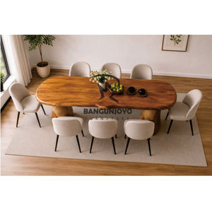 Un conjunto de mesa de comedor rectangular de madera de suar combinado con hermosas sillas de comedor para su comedor. - Product Image 3