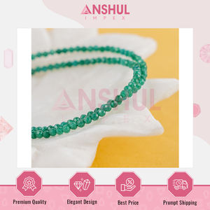 Proveedor Líder de Joyería de Moda de Lujo al por Mayor de Primera Calidad, Tobillera Unisex de Cristal de Jade Verde de 7 Pulgadas - Product Image 2