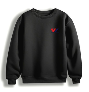 เสื้อสเวตเชิ้ตคอกลมสีดำ แขนยาว สไตล์ลำลองสำหรับผู้ชาย  รับสกรีนโลโก้ตามแบบ  ชุดฤดูหนาว  รับผลิตตามแบบ OEM - Product Image 2