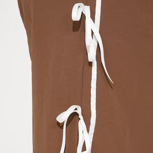 Pantalon de jogging droit respirant anti-boulochage avec logo personnalisé et bande latérale pour homme, style hip-hop - Product Image 5