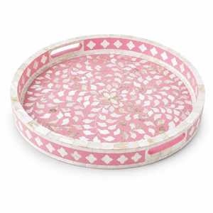 Plateau de rangement artisanal haut de gamme en nacre – Organisateur élégant avec incrustations de coquillages pour coiffeuse, table et décoration intérieure - Product Image 3