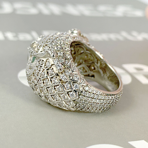 Anillo de Moissanita con Diseño de Búho, Anillo de Animal de Inspiración Vintage, Piedra Blanca Brillante, Joyería de Moda, Regalo para Mujer - Product Image 6