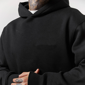 Sudadera con Capucha Extra Grande para Hombre, 100% Algodón, Estilo Francés, Hip Hop, Streetwear - Product Image 3