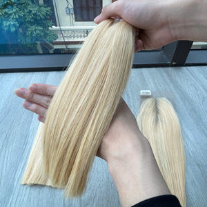 Extensiones de cabello rubio para hacer pelucas con cierre, cabello súper doblemente tramado, calidad vietnamita, alta calidad, muy vendido, cabello humano. - Product Image 5