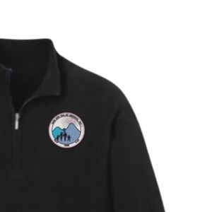 Jack and Jill <b>Mens</b> Black Half Zip Polo Sweater Knit Pullover Smart Casual <b>Long</b> Sleeve Comfortable Premium Everyday Wear - Product Image 4