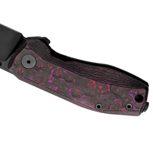 Couteaux pliants à motif violet et noir avec lame noire mate et clip de poche décoratif pour le camping et les tâches quotidiennes - Product Image 6
