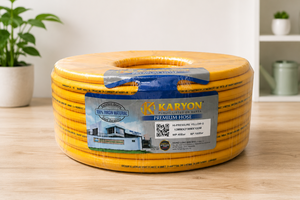 Manguera Redonda Flexible de PVC Amarillo de Alta Presión, Reforzada, de Alta Resistencia, para Uso Industrial, Compresores de Aire, Herramientas Neumáticas, 100m de Longitud, 20-40 - Product Image 1