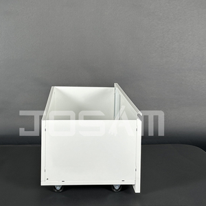 Estantes de acero móviles prácticos de 750mm de ancho Solución de almacenamiento de estante de supermercado con soporte de exhibición de ruedas - Product Image 3