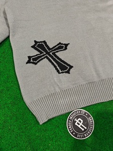 Knitwear Manufacturer Custom Design Logo <b>Cardigan</b> Ribbed Crew Neck Coarse Wool Knitted Jumper Sweater Men Autumn - Product Image 5