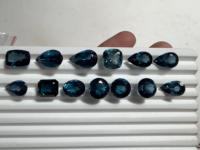 Topaze bleue de Londres naturelle élégante, taille ovale, facettée, pierre précieuse de luxe pour les créateurs de bijoux - Certifiée, meilleur prix