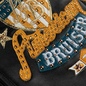 Men's Winter High Street Leather Lettermen <b>Jackets</b> Full Sleeve Waterproof Breathable OEM/ODM Custom Printed Low Price - Product Image 5