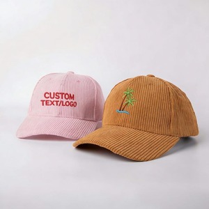 Gorras de Béisbol con Logotipo Personalizado de Fabricante Vietnamita, Gorras de Pana de 6 Paneles, Ajustables, Bordadas, de Alta Calidad, Unisex, OEM, ODM - Product Image 3