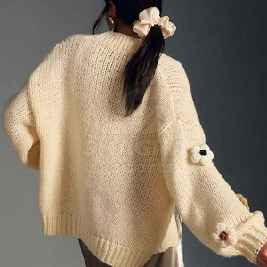 Cárdigan de Mujer, Tejido Suave, Estilo Casual con Botones, para Uso Diario, Moda de Invierno, EN OFERTA - Product Image 4
