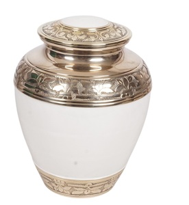 Urna Funeraria Moderna de Estilo Americano, Urna de Latón Sólido con Diseño Grabado, Capacidad de 220 Pulgadas Cúbicas, Ecológica para Cenizas Humanas - Product Image 5