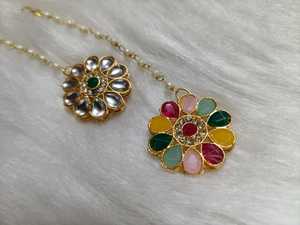 โพลกีสวยงามพร้อมมุกลาตกันมังติกก้าสำหรับผู้หญิง |   ฟอร์อะเฟด จิวเวลรี่ |   รัฐติ๊กกีแห่งราชสถาน |   ของขวัญงานแต่งงาน งานฮัลดี และงานขึ้นบ้านใหม่ - Product Image 3