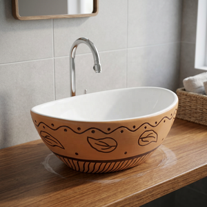 Vistaar Blue Ceramic Vessel Sink Table Top Modern Lavabo for Hotel, Home, Hospital, Mall and Villa with Lifetime Warranty - Product Image 2