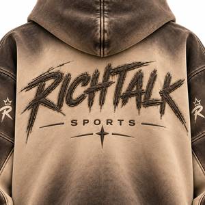 Sweat-shirt à capuche oversize pour homme, style streetwear, en coton French Terry, avec poche et logo sur le devant, décontracté pour l'hiver - Product Image 4