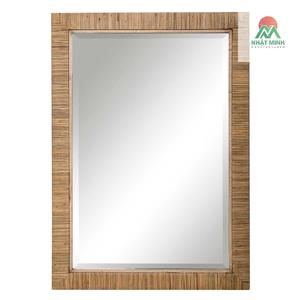 กระจกทรงสี่เหลี่ยมหุ้มหวายขอบมน สามารถแขวนได้ทั้งแนวนอนและแนวตั้ง - Product Image 2