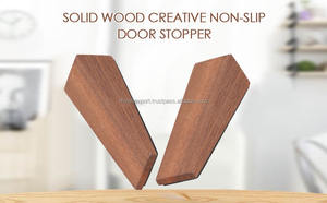 Handmade Nordic Solid Wood Door Stopper Modern Anti-Collision Door Closing <b>Plug</b> Vertical Decorative Pattern - Product Image 5