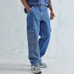 Pantalones de trabajo de mezclilla de doble rodilla para hombre de alta calidad, pantalones de pintor, pantalones de carpintero personalizados, pantalones cargo, jeans para hombre a medida - Product Image 2