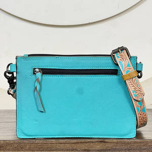 Bolso Bandolera de Cuero Repujado Estilo Western 2026 para Mujer, Bolso de Hombro de Piel con Pelo, Hecho a Mano, Diseño Floral - Product Image 5