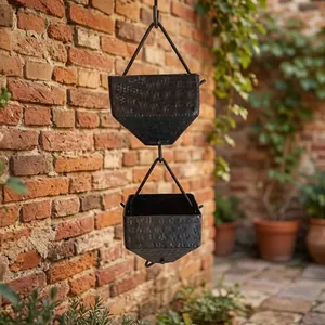 Cadena de Lluvia Decorativa de Aluminio Martillado para Jardín, Cadena de Drenaje para Exteriores, Decoración de Jardín - Product Image 3