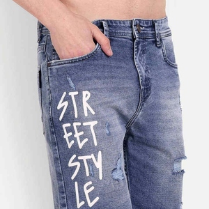 Shorts en jean déchirés et délavés pour homme – Collection été – Multi-poches cargo – Coupe ample – Idéal plage – Coton - Product Image 6