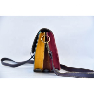 Sac à bandoulière en cuir véritable imprimé animal sac en cuir coloré avec sac à main en cuir recyclé imprimé léopard sac à main pour femme - Product Image 2