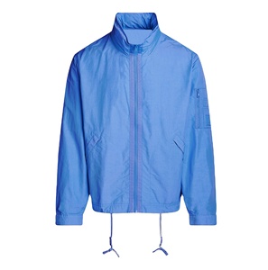 Chaqueta cortavientos Anorak de Color sólido ligero para hombre, moda informal transpirable con cierre de cremallera, chaqueta de talla grande para hombre - Product Image 4