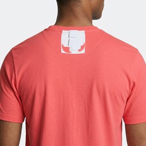 Camiseta de Hombre de Alta Calidad, Color Rosa Coral, Lisa, 100% Algodón, Cuello Redondo, Manga Corta, Corte Regular, Informal, Básica, para Verano - Product Image 3