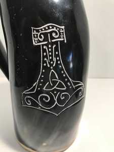 Cuerno para Beber Estilo Vikingo Hecho a Mano, el Mejor Regalo de Boda o Navidad para Padrinos de Boda, Jarra de Cerveza con Diseño Animal para Artesanías Naturales - Product Image 6