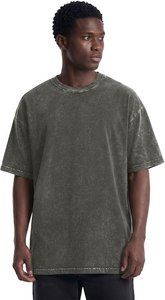 T-shirt surdimensionné vintage délavé à l'acide pour homme, en coton épais, style streetwear décontracté - Product Image 5