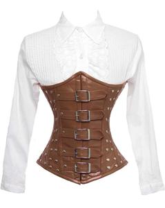 คอร์เซ็ตของผู้หญิงวินเทจชุดกระชับสัดส่วนเซ็กซี่แบบโอเวอร์บัสท์คอร์เซ็ทหนังระบายอากาศทันสมัยสำหรับขนาดใหญ่พิเศษ - Product Image 1
